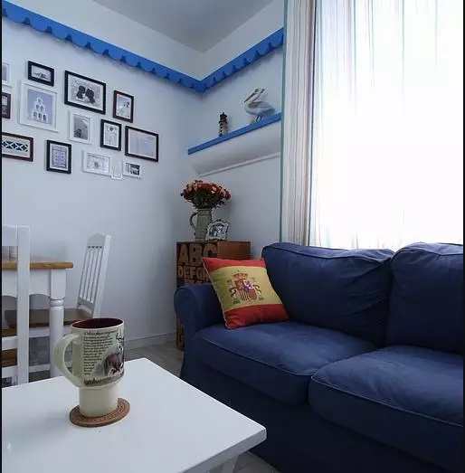 42㎡迷你地中海小窝，一室一厅花费了7万装修！