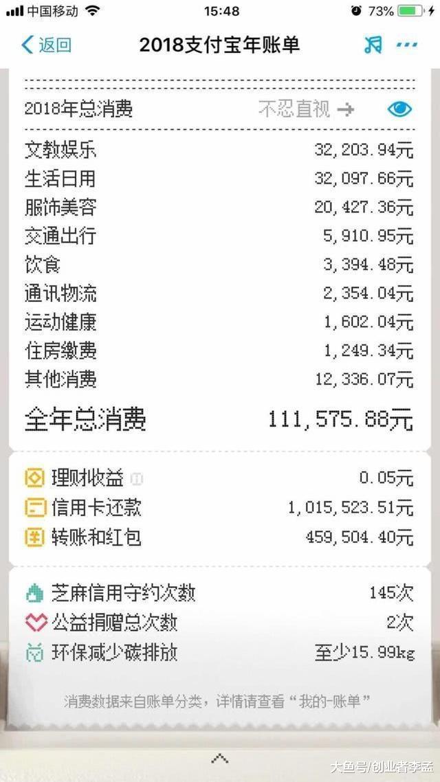 2018支付宝账单一出来网友一片哗然, 算错了吧我竟然花费了这么多