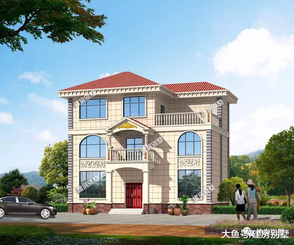 13.1×7.6米农村别墅，7个卧室设计，客厅挑空很大气