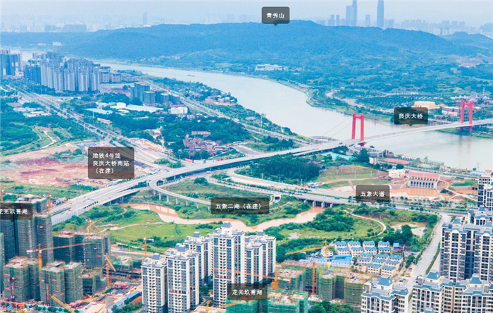 五象新区航拍：良庆大桥南9大楼盘进度喜人/楞塘中湖要开建了？