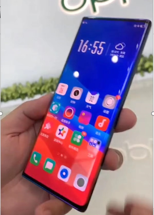 Oppo最新瀑布屏手机，三星note系列？屏下摄像头真机？这外观是真爱呀