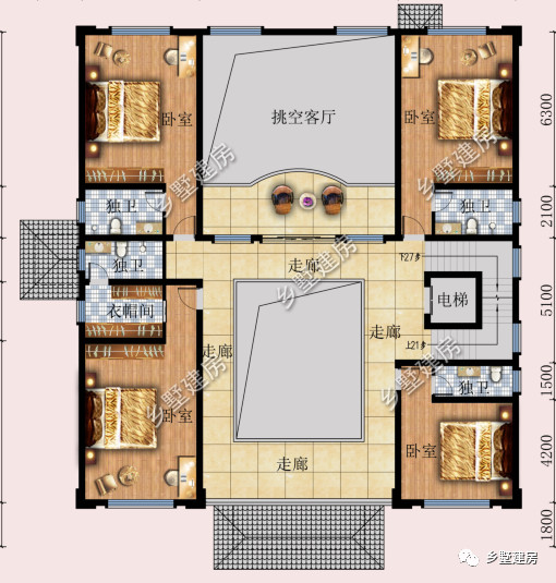 地窖＋双露台，带电梯的中式别墅，农村第一豪气属它！