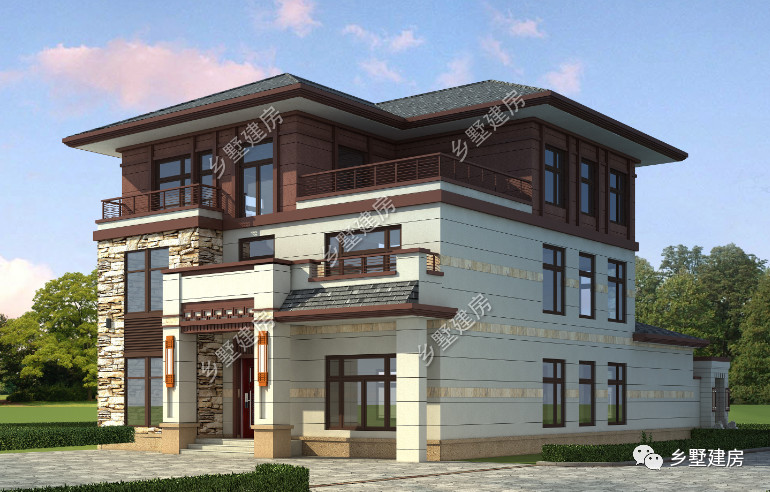 三层现代风农村别墅，淡雅中带有一些豪华，简约而又不简单