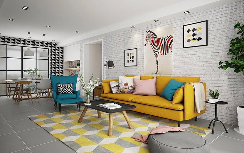 沙发背景墙巧装饰，美成客厅一道风景线