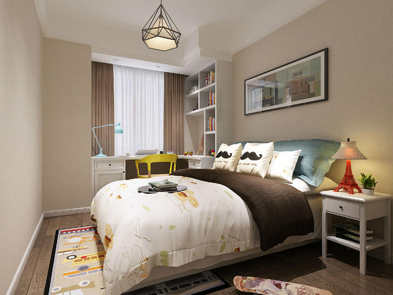 北欧ins风卧室，打造休闲个性飘窗