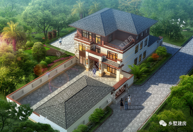 三层现代风农村别墅，淡雅中带有一些豪华，简约而又不简单