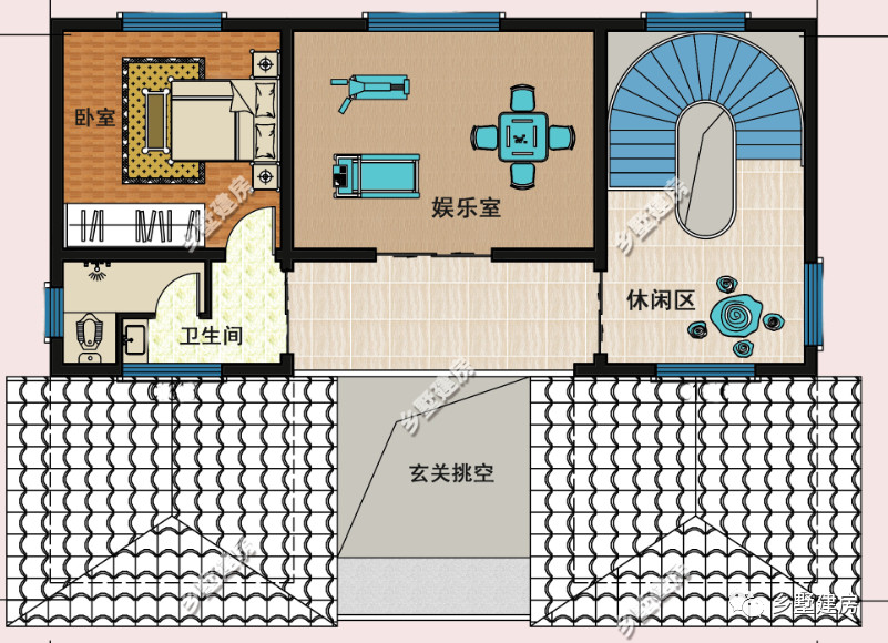 新中式三层农村自建别墅，外观大气、布局合理，主体造价45万！