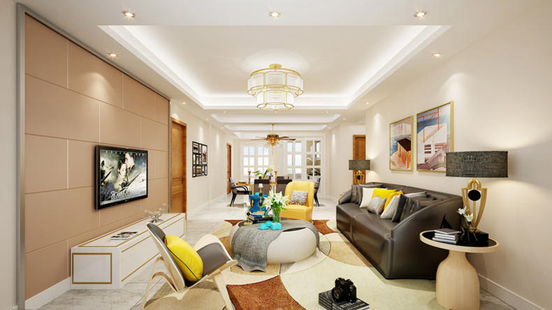 北欧电视墙设计，简约又不失风情