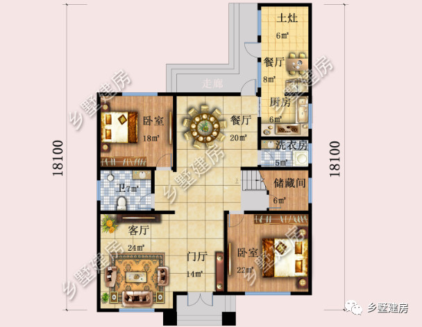 三层现代风农村别墅，淡雅中带有一些豪华，简约而又不简单