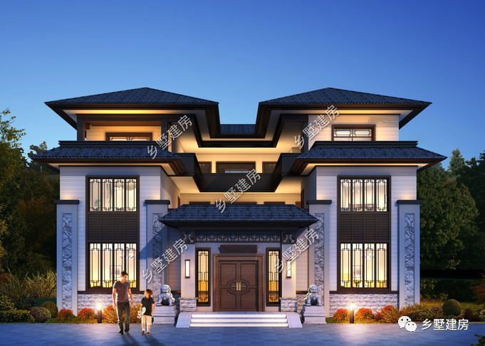 地窖＋双露台，带电梯的中式别墅，农村第一豪气属它！