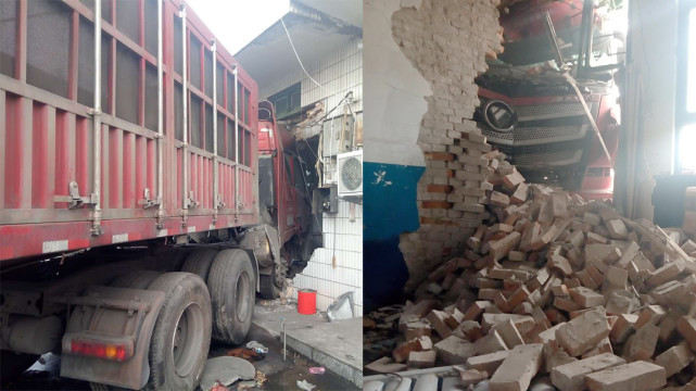 夫妻深夜睡得正香， “砰”的一声一辆大货车开到了床前