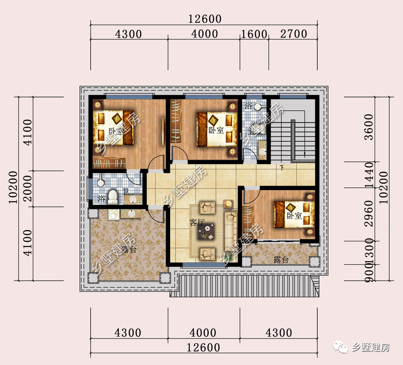 二层花园小洋楼，双客厅+堂屋，乡间小墅也有大家风范！