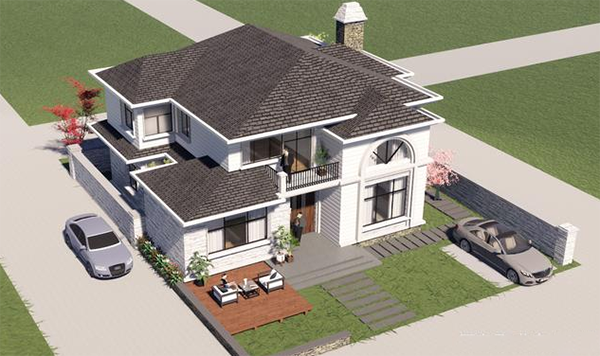 忍不住曬一款二層別墅，唯美夢幻，精致的如同藝術品，建在村里地位明顯提高了