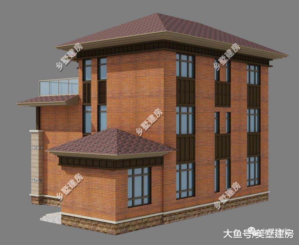 16X12米三层别墅，双露台+娱乐室，妥妥的现代风美宅！