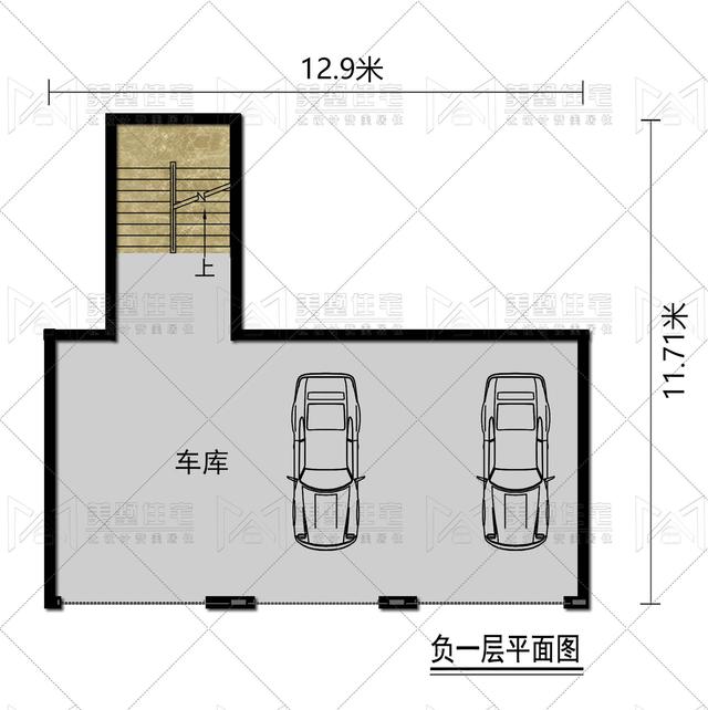 23.5x13.7米的两层中式别墅，带露台庭院，主体造价40万