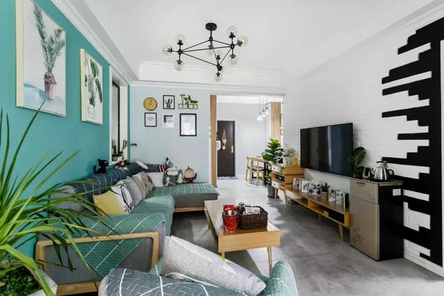 72㎡清新明亮三居室，还增加了一个超美超文艺的休闲区！