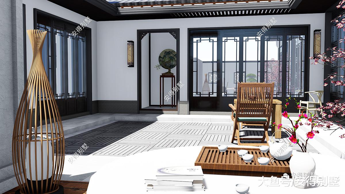 两款新中式四合院别墅设计，小面积，更实惠。