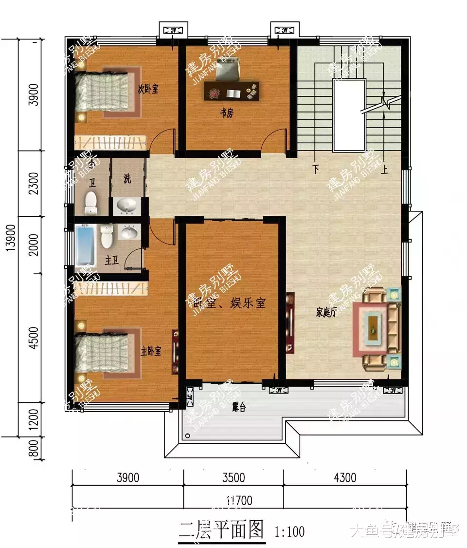 面宽相近的两栋别墅户型, 江西和湖北网友都在建