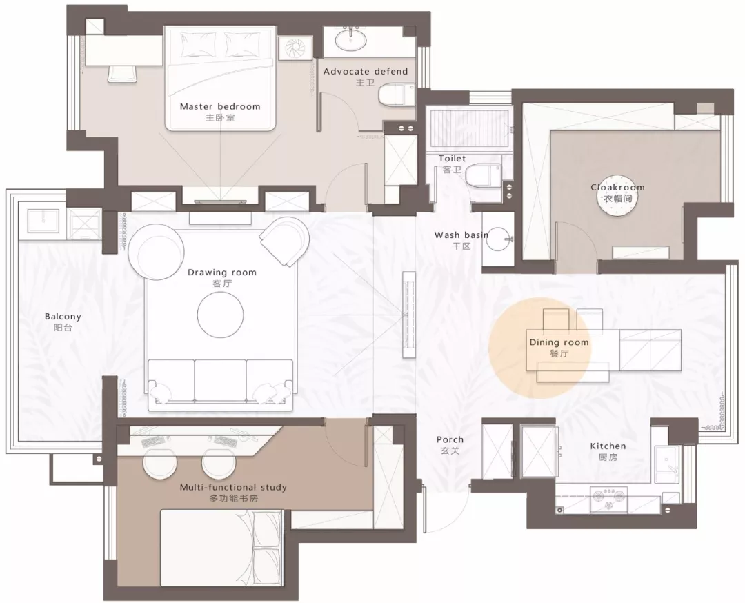 132平的古典轻奢风二居室，典雅的质感让人羡慕不已