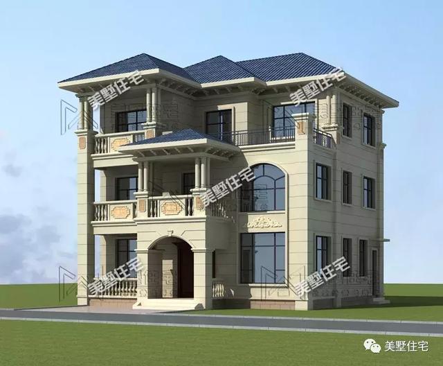 经典大气的三层农村别墅，占地125平的七居室，这样建房不过时