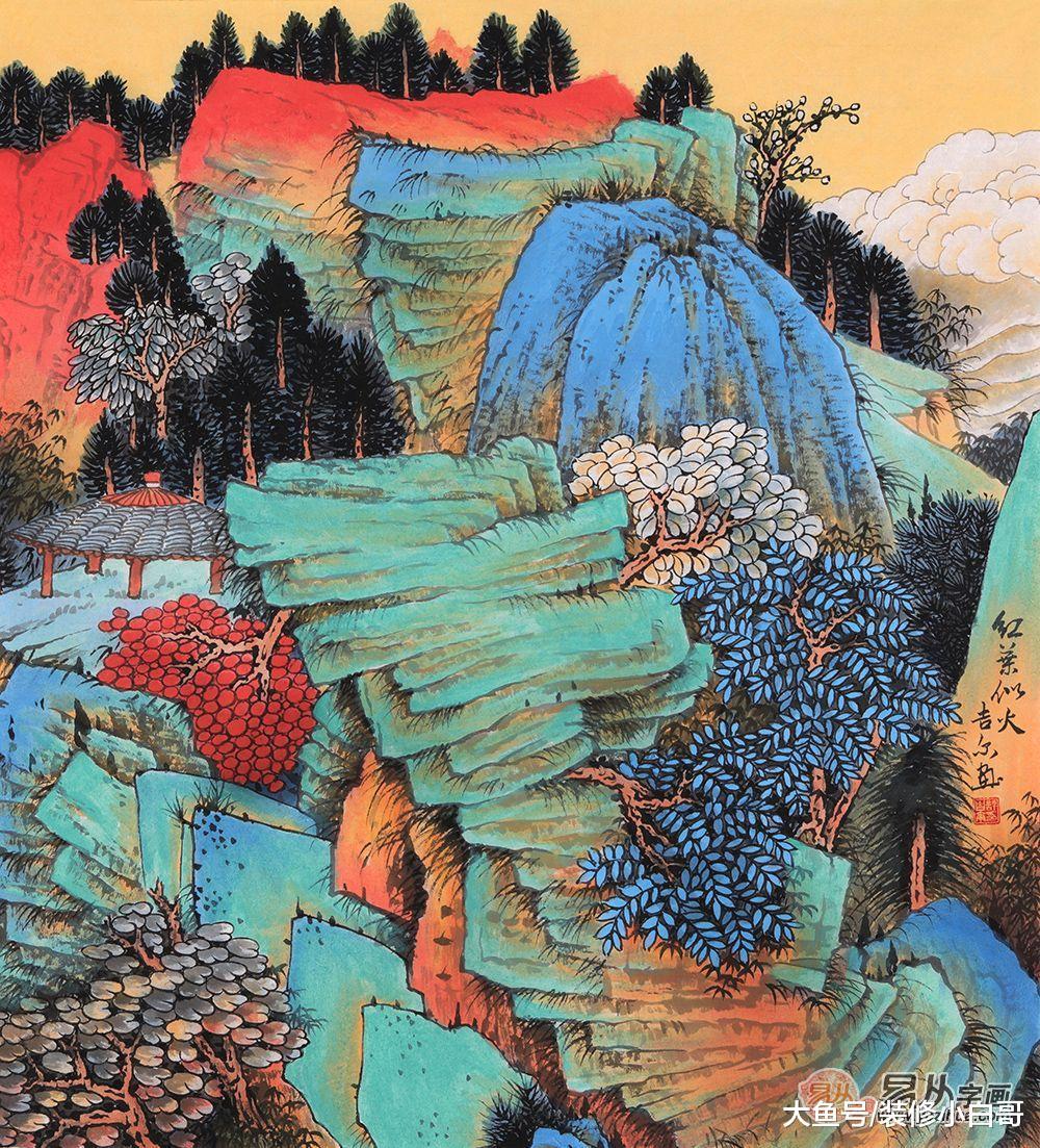 家里新年挂画挂什么好 鸿运当头山水画装饰让家人旺旺旺