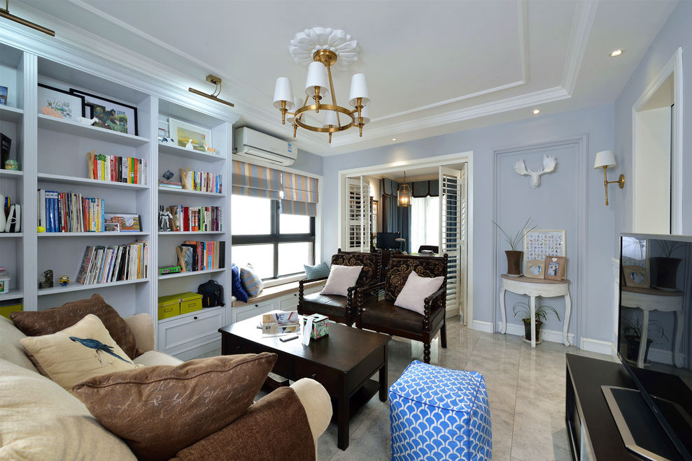 进门就是餐厅的三居室，清新浪漫美式风装修，这设计真可以借鉴！