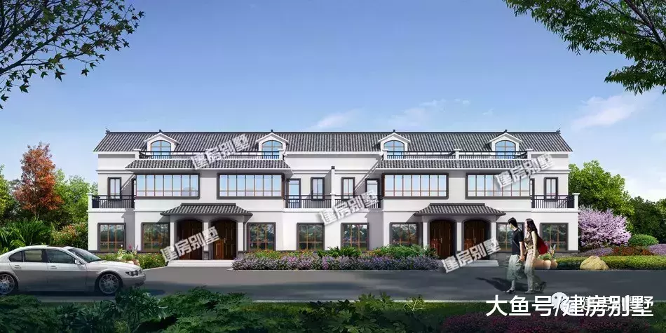 35.4×14.7米农村别墅, 新中式风格, 能住下一个小家族