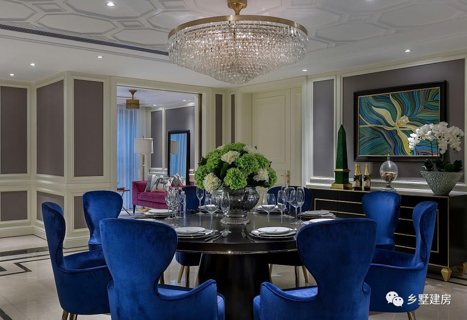 农村欧式三层别墅，造型立体，配色柔和又喜庆，且内外兼修！