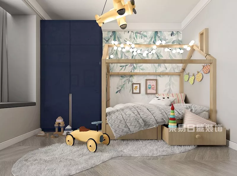 蓝色才是轻奢的味道 #130㎡都市轻奢