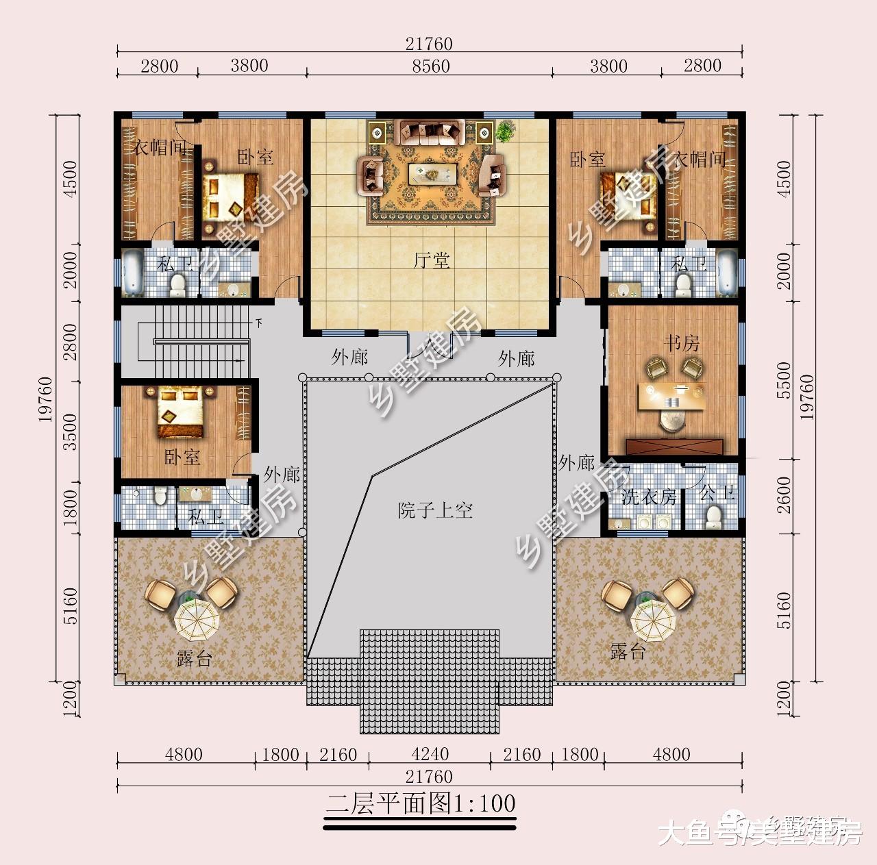 在农村老家建栋中式四合院别墅，古色古香，造型经典，传承世代