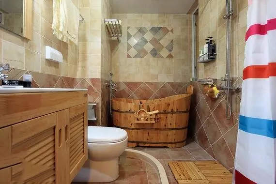 65平小户型地中海装修，榻榻米书房加卡座餐厅！