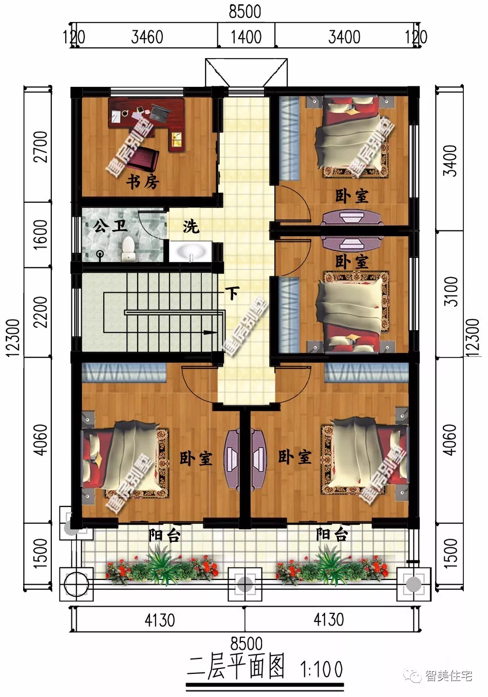 两栋面宽8米多的别墅，第一款小户型，造价仅21万