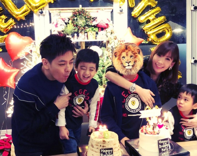 林志颖微博晒全家福,唯独kimi被打码,妻子五官神似林志玲!