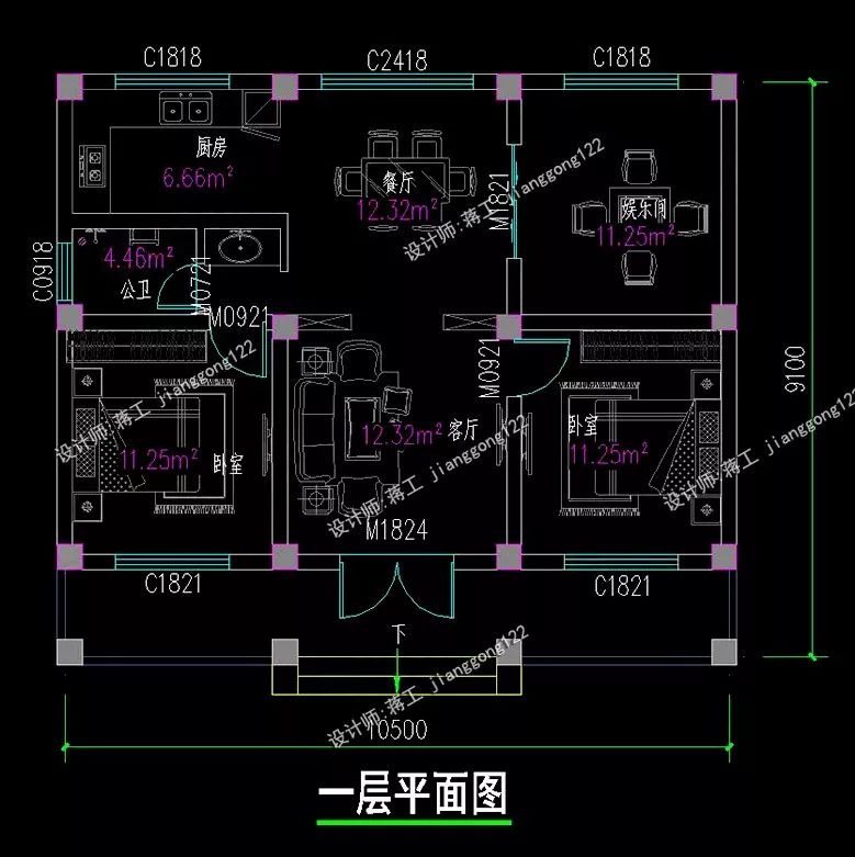 2款造价10万左右的一层别墅，三室二厅带小院，户型2好在哪里？