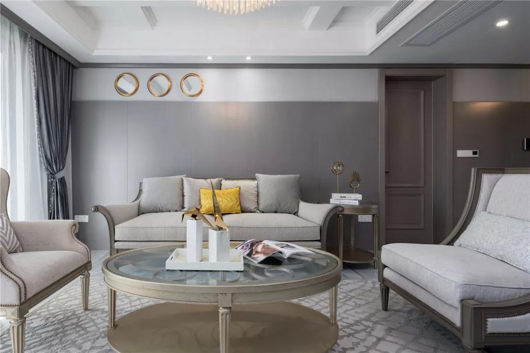 大户型美式风装修，低奢中透着美式浪漫情调的设计，大赞一个！