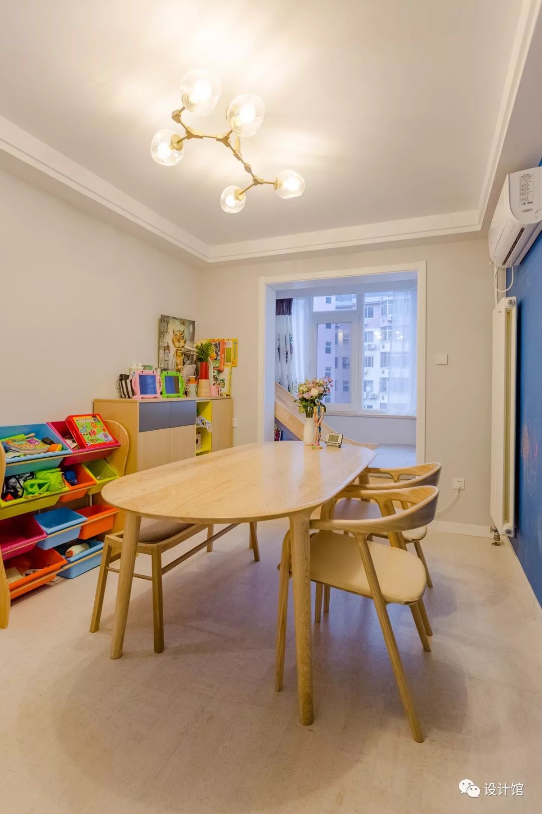 128㎡简约复式，就因阳台改成滑滑梯，邻家孩子来了都不肯走了