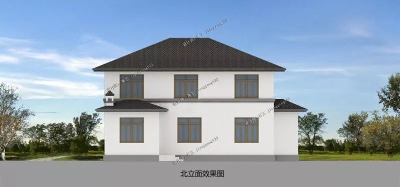 28万复式二层农村别墅，最流行的新中式风，图纸简单老爸都能看懂