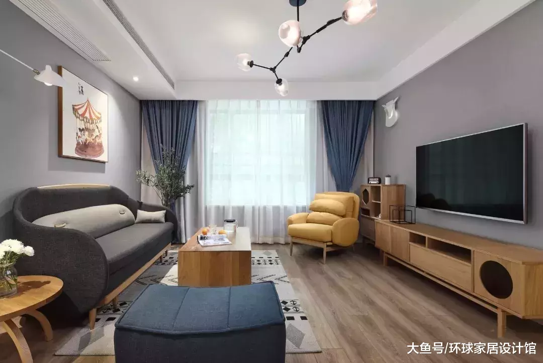 也太高级了吧！100㎡北欧三居，U型厨房是我的最爱！