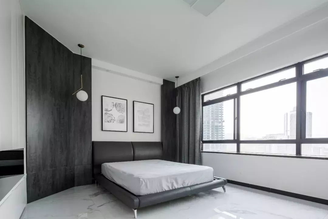 130平的簡約風三居室，用黑白灰來構造一個時尚的家