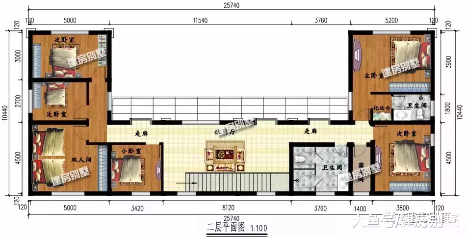 25.7×10.4米农村别墅，特殊宅基地上建房，化劣势为优点