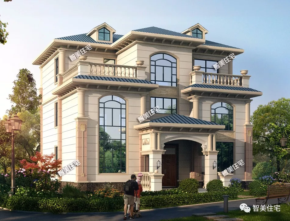 2栋建在农村的豪华别墅，客厅挑空设计，有钱人的生活让人羡慕