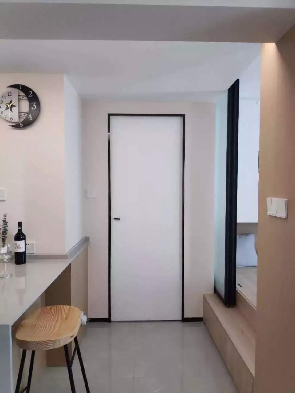 76平小户型北欧风，次卧改多功能房、背景墙做玻璃隔断，时尚又通透