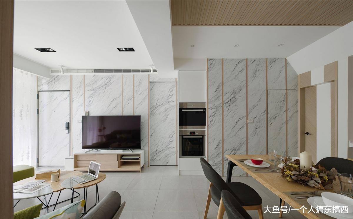 110m2现代风二居室, 客厅的设计太棒了, 看一眼就心动