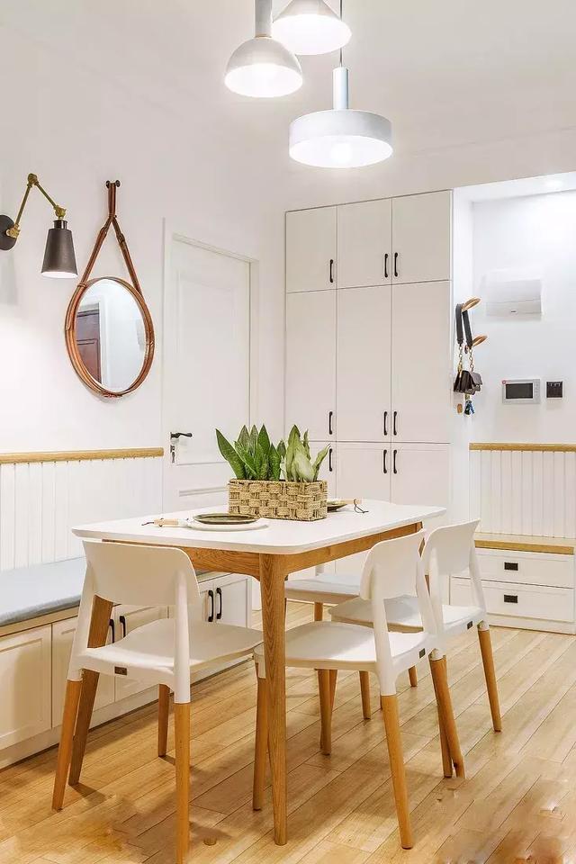 88平北欧两居室，清新自然，玄关鞋柜太赞了！