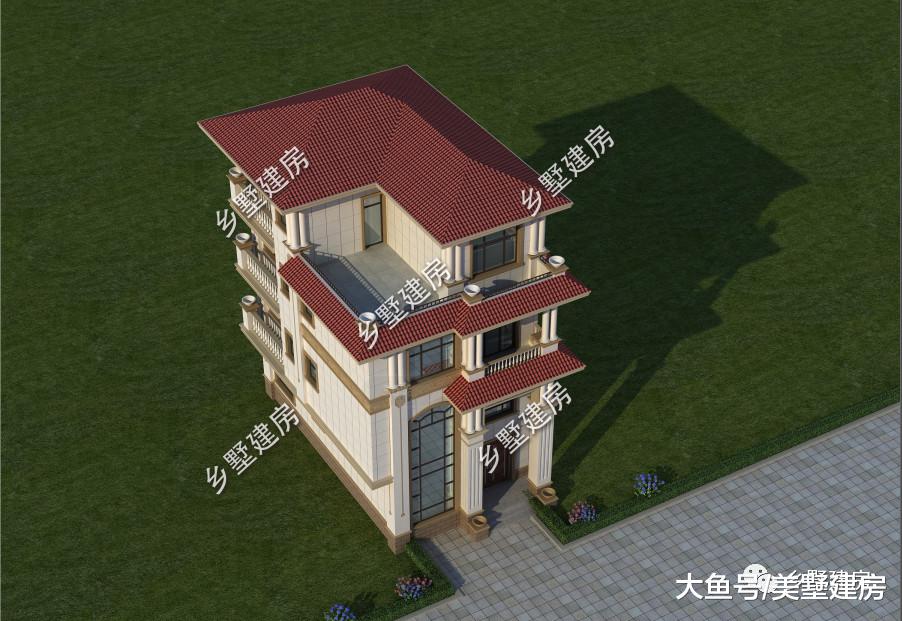 小面宽也能建这么漂亮的别墅，高挑又精致，邻居家都来借图纸