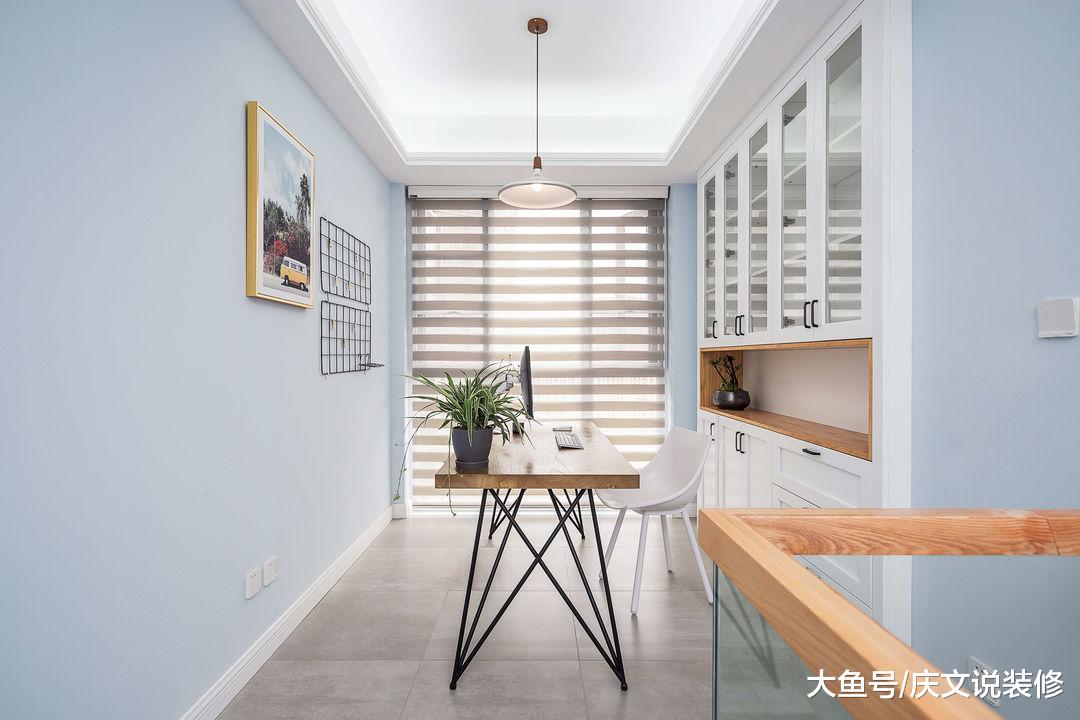 现代风格案例，纯净蓝色治愈轻柔