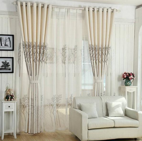 客厅和卧室记得要挂这种窗帘, 帮着家里增加光亮, 美观又大气