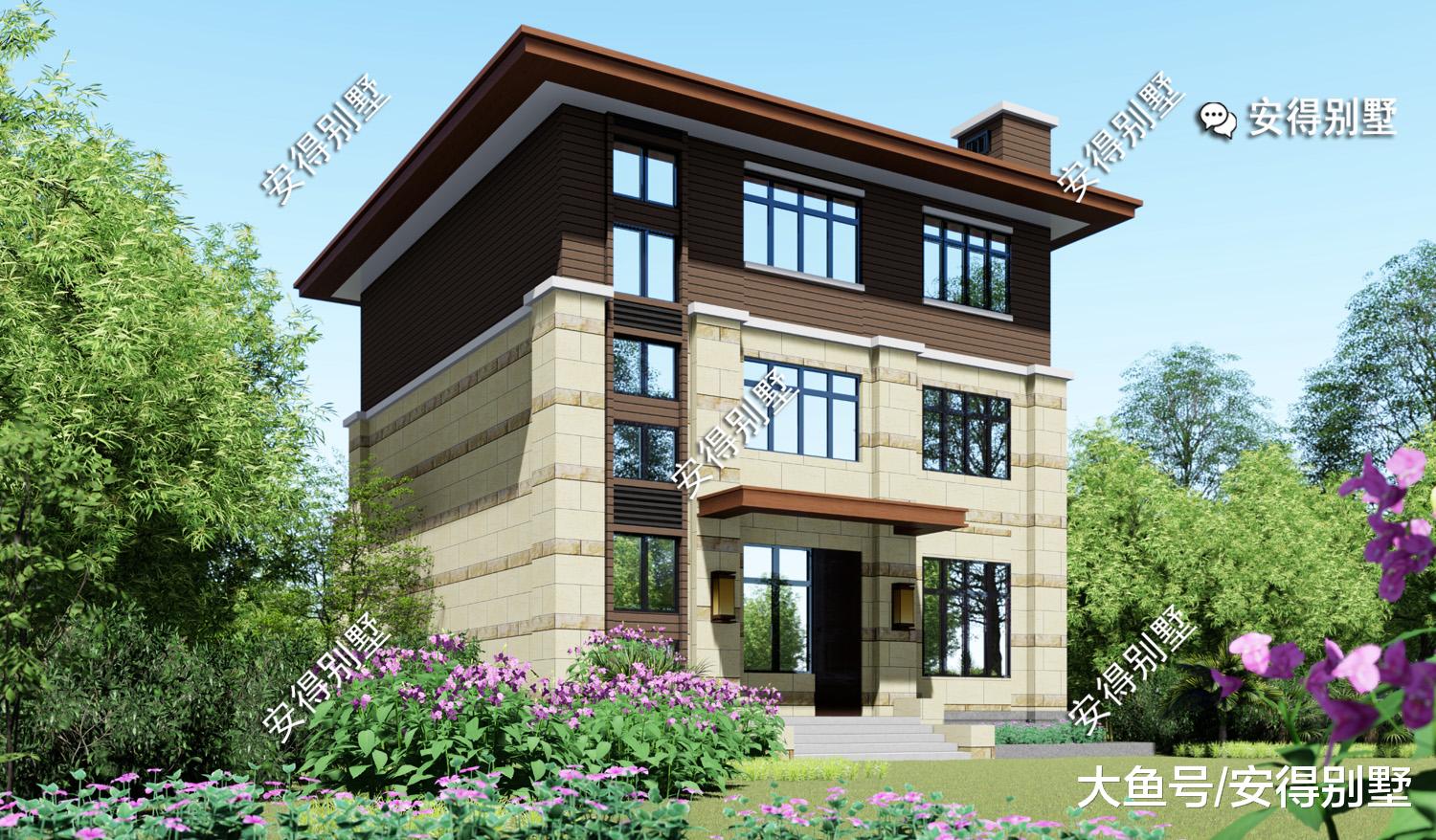 新中式别墅设计，占地128平面，经典大气