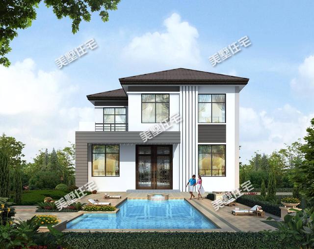 这3套二层农村小别墅，主体二十来万就能建，每一套都是经典