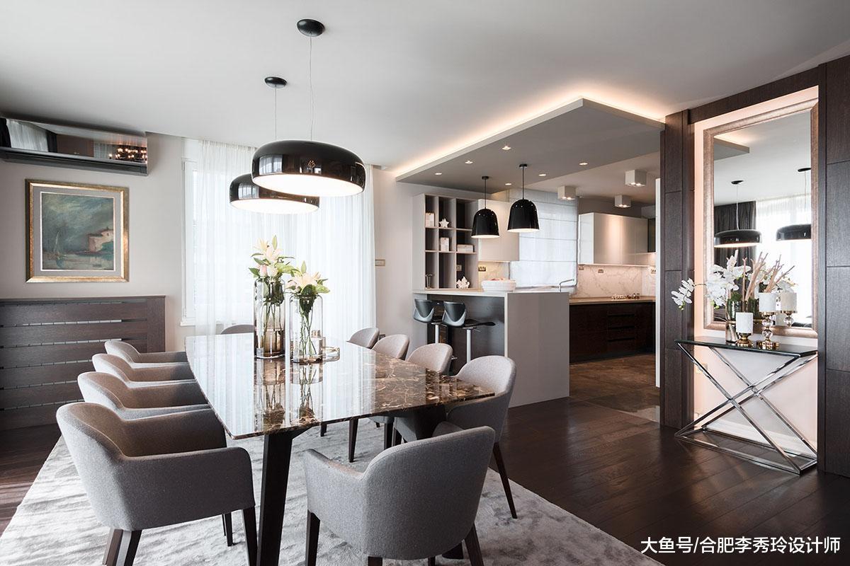 三口之家入住新房，吧台上下打柜子，卧室床板加灯带，装的太精致！